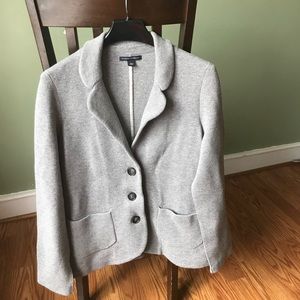 Banana Republic Grey Knit Blazer